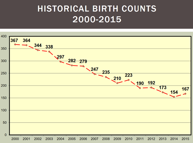 Basking Ridge - Birth counts